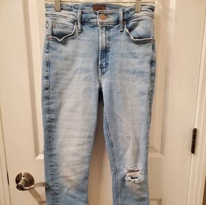Mother Mid Rise Dazzler Light Blue Denim Jeans